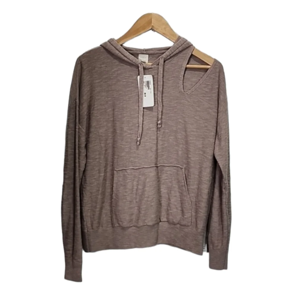 Roan + Ryan Corinne sholder cutout hoodie size M NWT - Picture 3 of 7